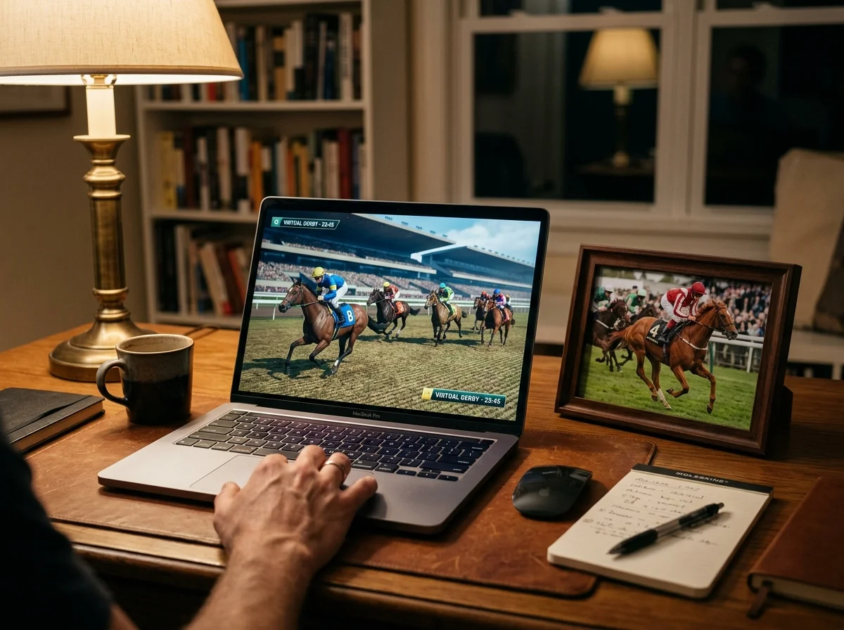 Real- und virtuelles Pferderennen-Angebot bei Racebets
