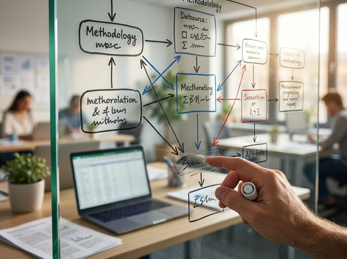 Untersuchungsdesign und Methodik der Leipziger Studie auf einem Whiteboard